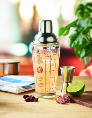Logo trade promotional giveaway photo of: Glass cocktail shaker 400 ml