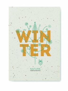 Logo trade promotional gifts picture of: A5 seed paper cover notebook
