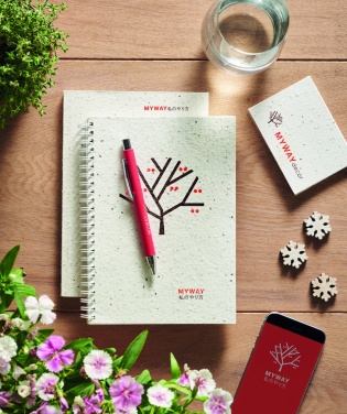 Logo trade promotional items picture of: A5 seed paper cover notebook