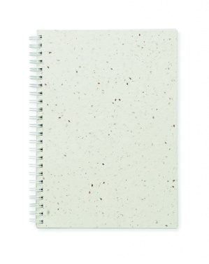 Logo trade promotional giveaway photo of: A5 seed paper cover notebook