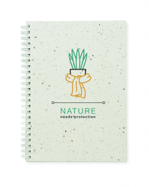 Logotrade promotional giveaways photo of: A5 seed paper cover notebook