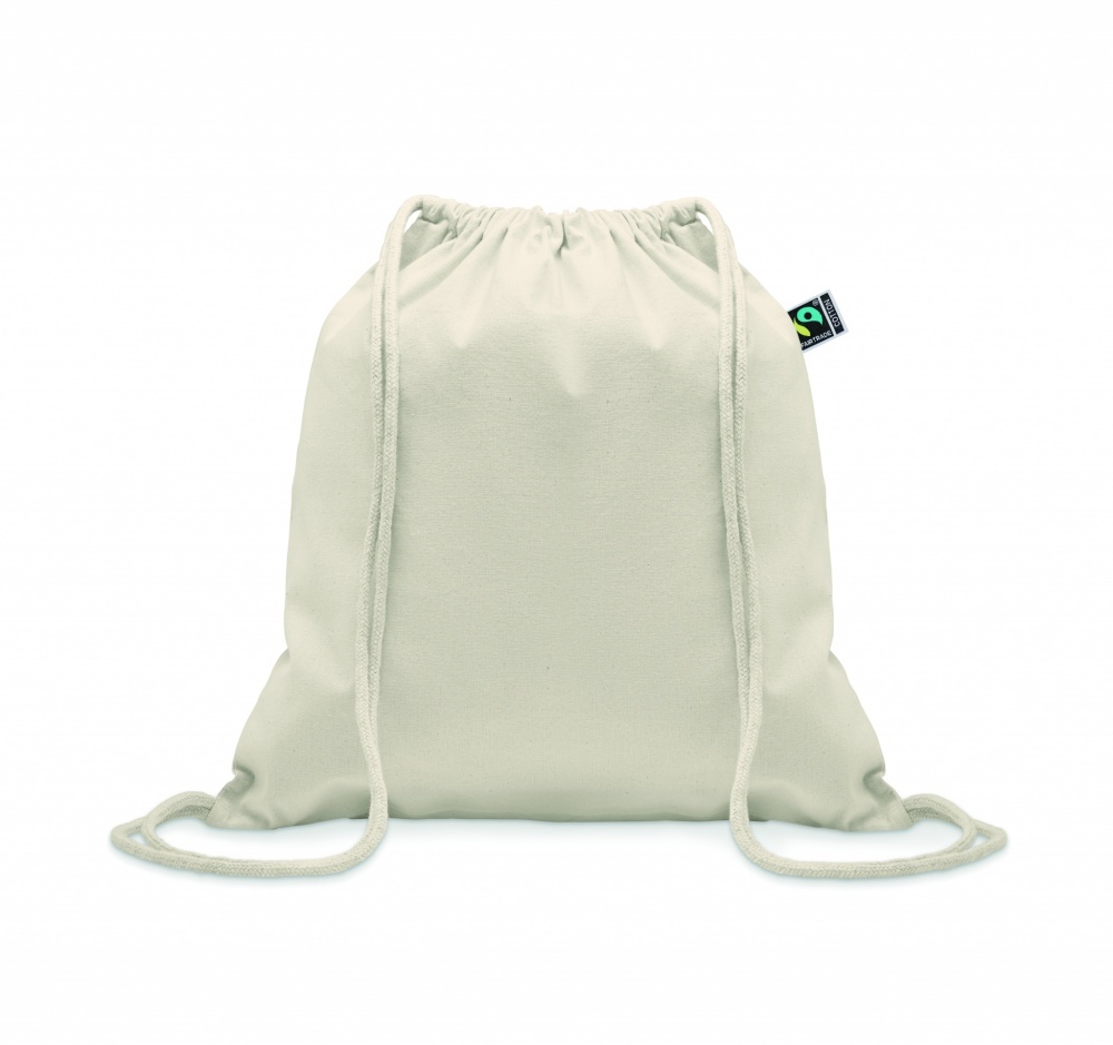 Logo trade advertising products picture of: Drawstring bag Fairtrade