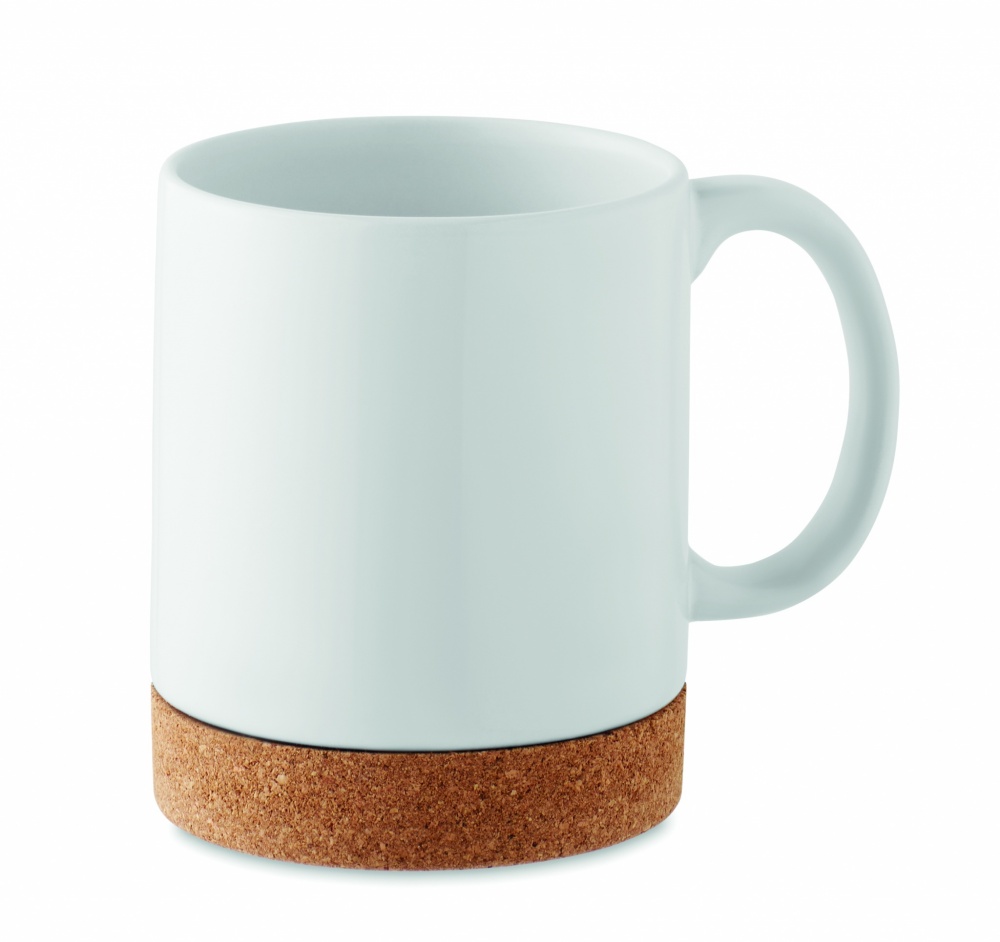 Logotrade business gift image of: Ceramic cork mug 280 ml