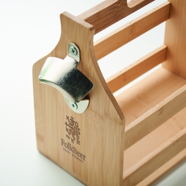 Logo trade promotional giveaways image of: 6 beer crate in bamboo