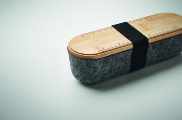 Logotrade corporate gift image of: RPET felt pencil case with lid