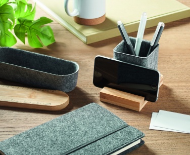 Logotrade advertising product image of: RPET felt pen pot phone stand