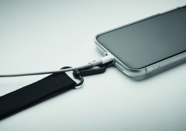 Logo trade promotional products image of: Polyester phone wrist strap