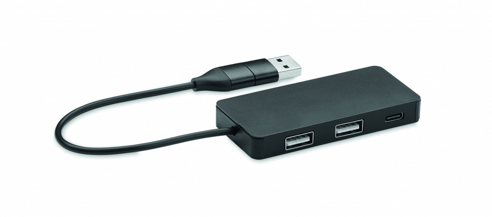 Logotrade business gift image of: 3 port USB hub with 20cm cable