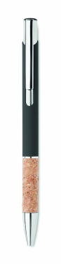 Logo trade promotional products image of: Ballpoint pen made of aluminum with a cork grip