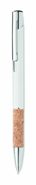 Logo trade promotional item photo of: Ballpoint pen made of aluminum with a cork grip