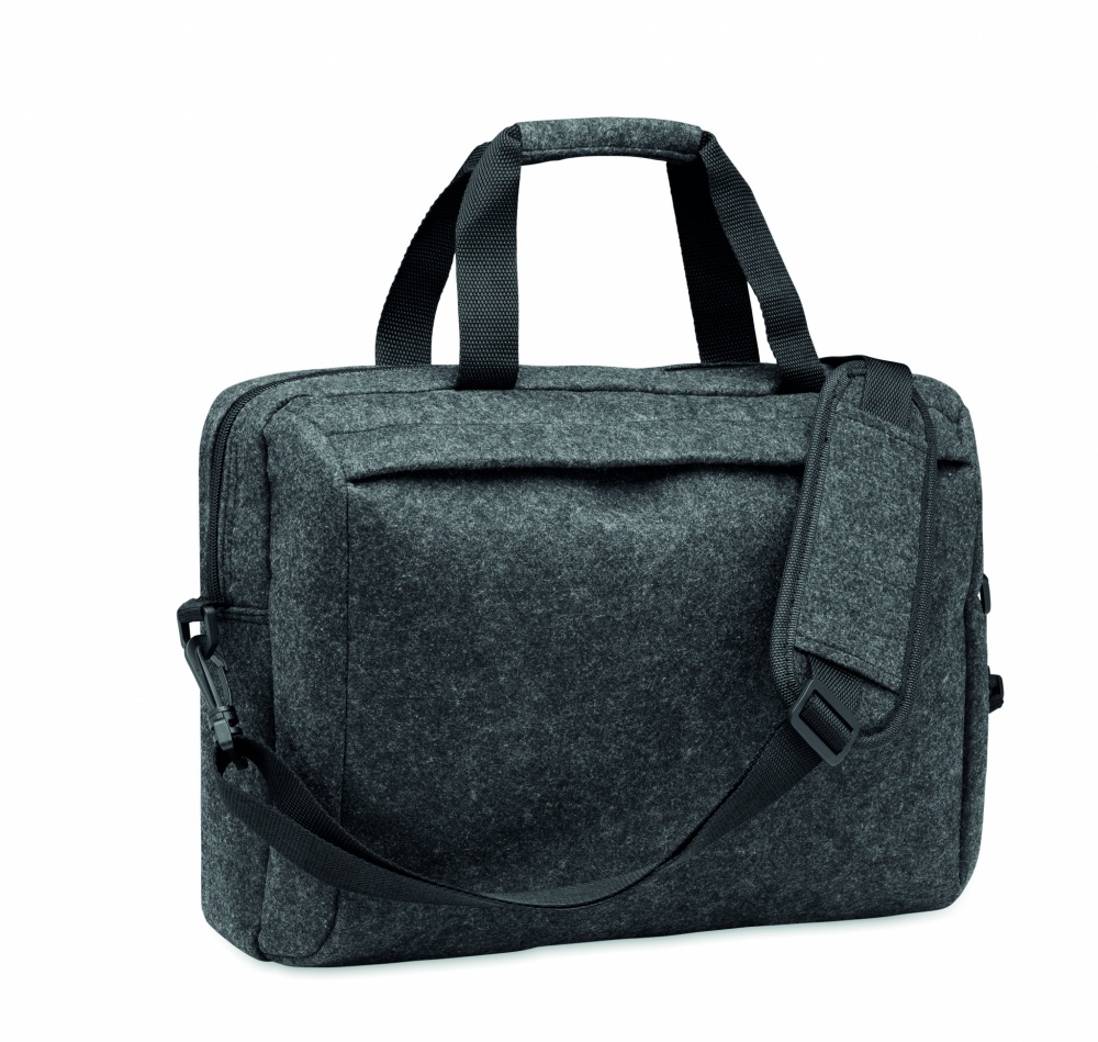 Logotrade promotional merchandise picture of: 15 inch RPET felt laptop bag
