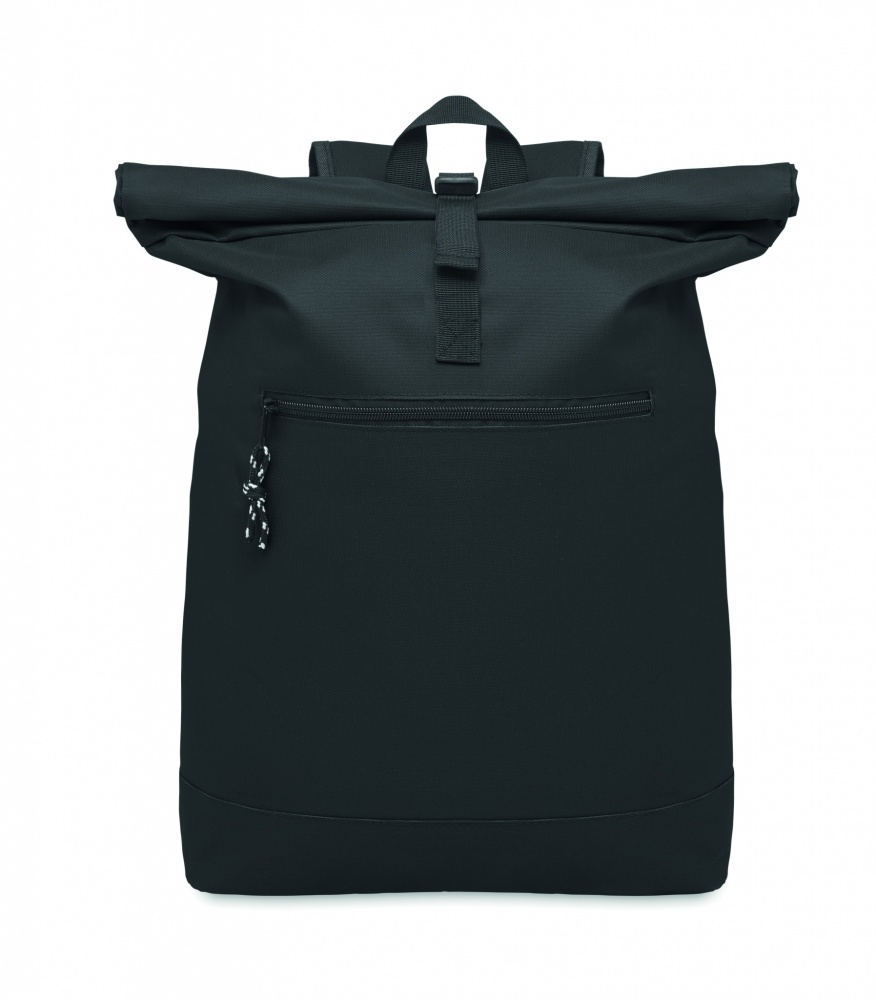 Logo trade promotional merchandise image of: 600Dpolyester rolltop backpack