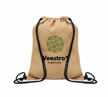 Logo trade promotional giveaways image of: Jute drawstring bag