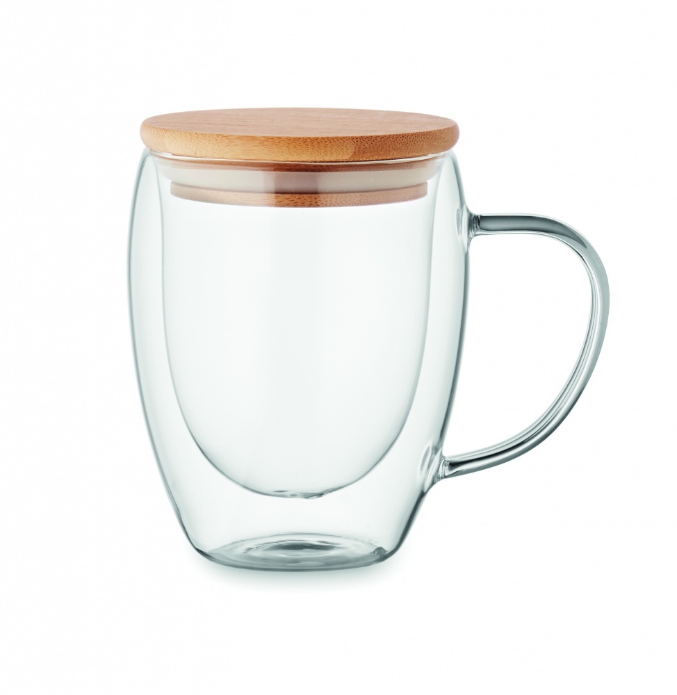 Logo trade promotional giveaways picture of: Double wall borosilicate mug