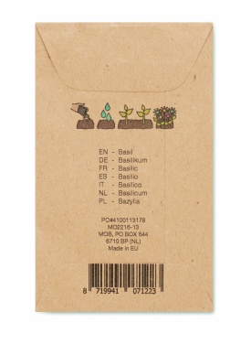 Logo trade promotional giveaways picture of: Basil seeds in craft envelope