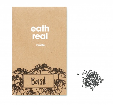 Logo trade promotional items image of: Basil seeds in craft envelope