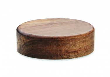 Logo trade promotional product photo of: Wireless charger in acacia 15W