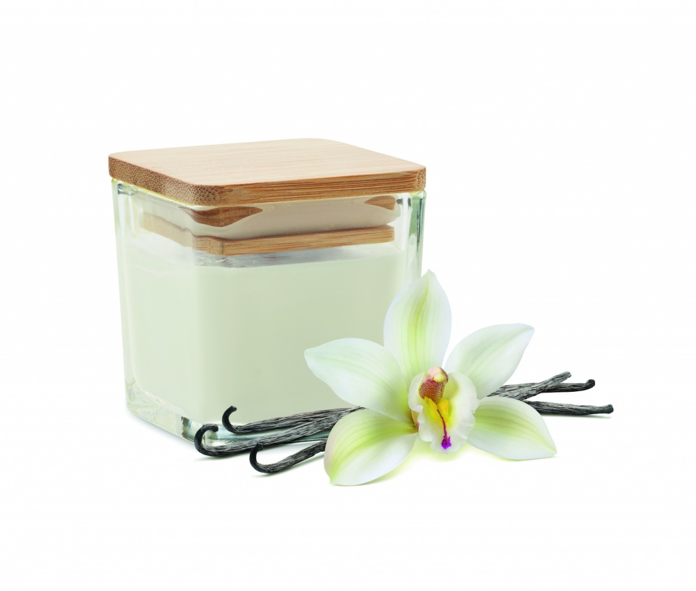 Logotrade promotional merchandise picture of: Squared fragranced candle 50gr