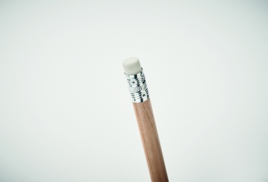 Logo trade promotional merchandise image of: Natural pencil with eraser