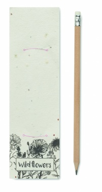 Logo trade corporate gifts image of: Natural pencil in seeded pouch