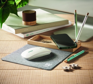 Logotrade promotional item picture of: Wireless charger in bamboo 15W