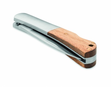 Logo trade advertising product photo of: Foldable knife in acacia wood
