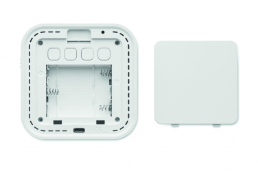 Logotrade promotional item picture of: Recycled ABS/RPET alarm clock Stuttgart