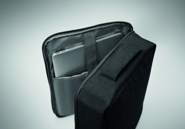 Logo trade promotional giveaways image of: A safe 15-inch laptop backpack made of 300D RPET with a 210D RPET lining and customizable printing.