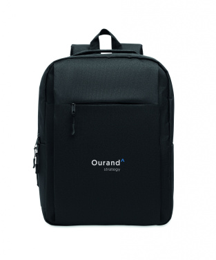 Logo trade promotional items picture of: Slim 15 inch laptop backpack made of 600D RPET polyester with a 210D lining and customizable printing