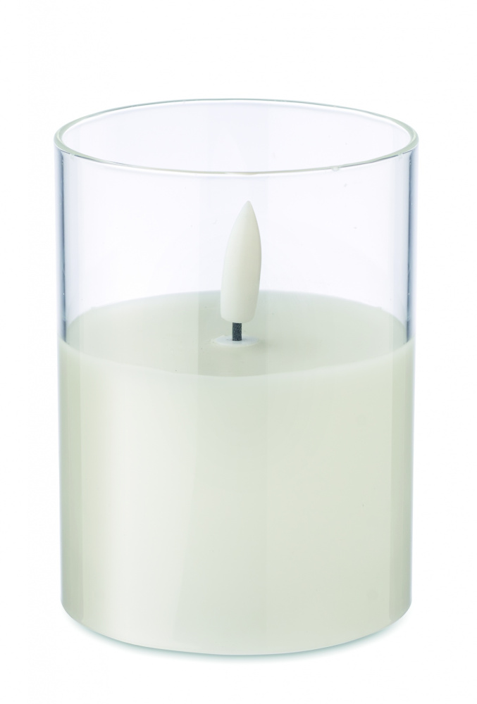 Logo trade corporate gifts picture of: LED wax candle in glass holder