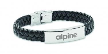 Logo trade promotional product photo of: Braided faux leather bracelet
