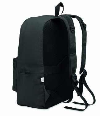 Logotrade promotional merchandise photo of: A 15-inch laptop backpack made of recycled pre-consumer cotton with customizable printing
