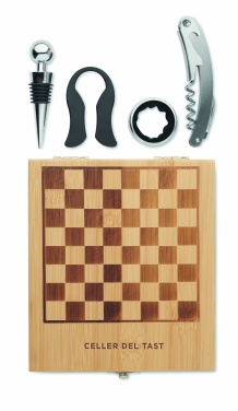 Logotrade business gift image of: Chess board wine set