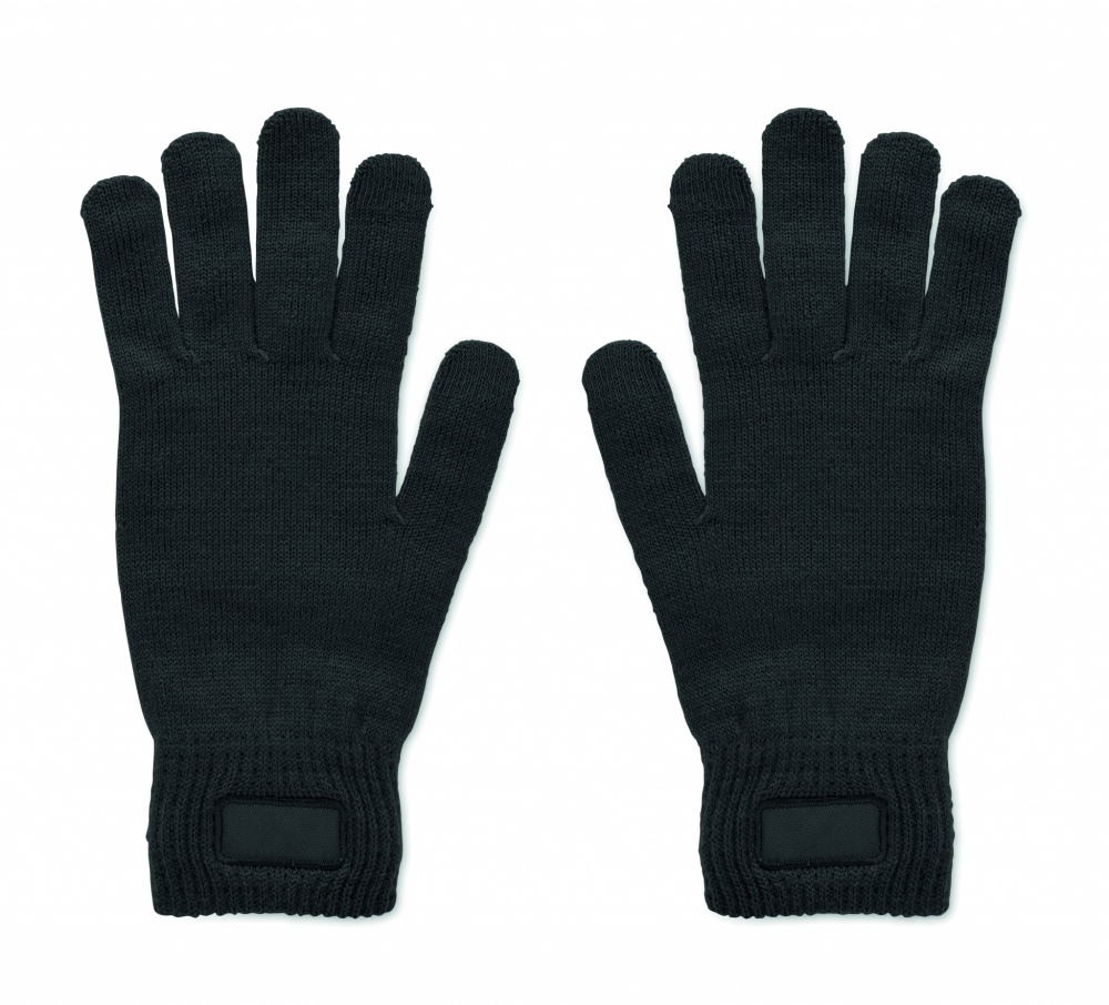 Logo trade promotional products image of: Knitted gloves in RPET