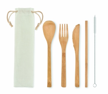 Logotrade promotional giveaways photo of: Bamboo cutlery with straw