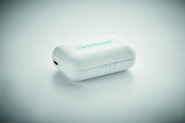 Logo trade promotional giveaways picture of: TWS earbuds with charging base