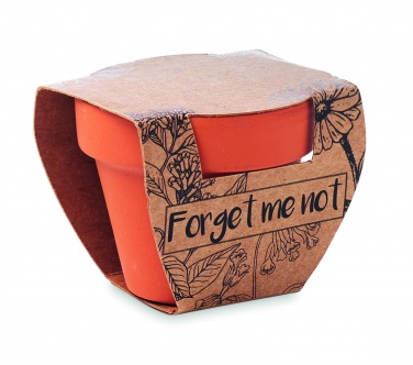 Logo trade promotional giveaways picture of: Terracotta pot 'forget me not'