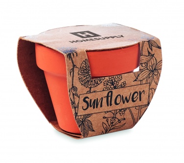 Logo trade promotional merchandise photo of: Terracotta pot 'sunflower'