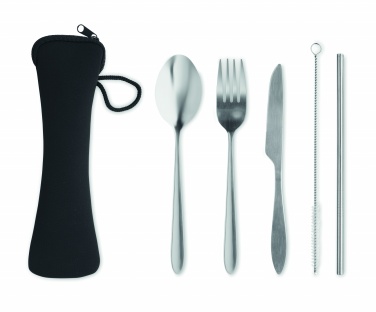 Logo trade promotional giveaways image of: Cutlery set stainless steel