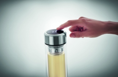 Logotrade promotional product picture of: Bottle with touch thermometer