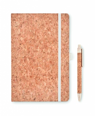 Logo trade advertising products picture of: A5 cork notebook with pen