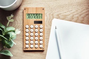 Logotrade advertising product image of: 8 digit bamboo calculator