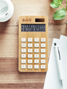 Logotrade corporate gift image of: 12 digit bamboo calculator