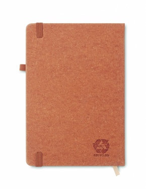 Logo trade business gift photo of: Recycled Leather A5 notebook
