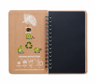 Logotrade business gifts photo of: A5 Pine tree GROWNOTEBOOK™