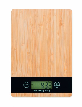 Logo trade promotional products picture of: Bamboo digital kitchen scales