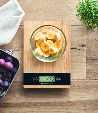 Logotrade corporate gift image of: Bamboo digital kitchen scales