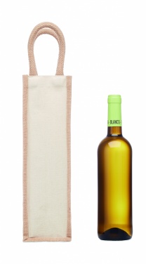 Logotrade promotional giveaway picture of: Jute wine bag for one bottle