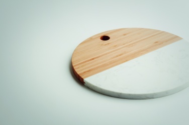 Logo trade promotional giveaways image of: Marble/ bamboo serving board