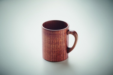 Logo trade promotional giveaway photo of: Oak wooden mug 280 ml